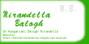 mirandella balogh business card